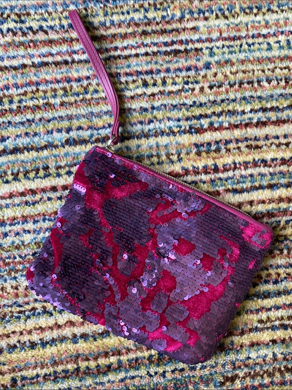 ⚡️Sequin Wristlet Clutch - Pink & Purple